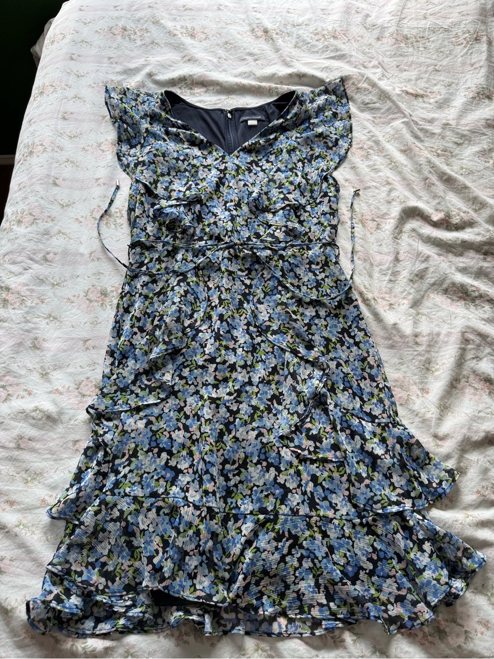 Tommy Hilfiger Blue Floral Midi Dress